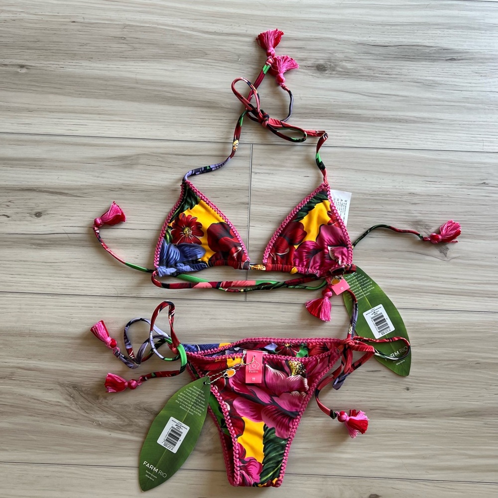 Farm Rio Winter Chita Bikini Set Size XS (Rare find) - Picture 10 of 17
